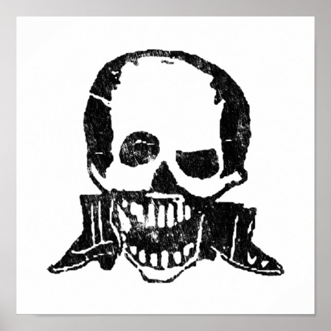 Poster Bottes et crâne Posada Calavera (Devant)