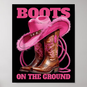 Poster Bottes Mignonnes Sur Le Sol Distance Ouest C
