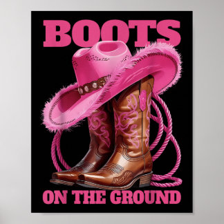 Poster Bottes Mignonnes Sur Le Sol Distance Ouest C