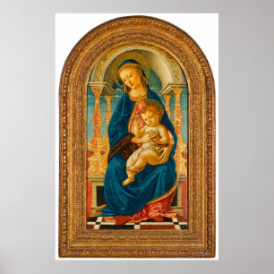 Poster Botticelli (1445-1510) Madonna & Child Enthroned