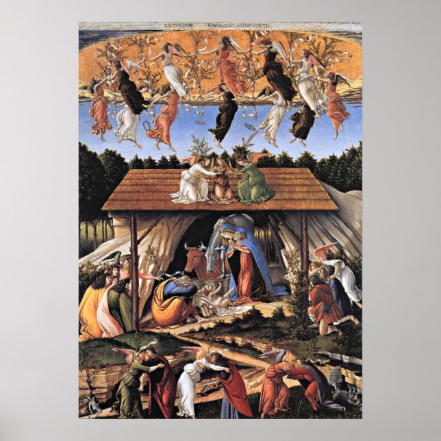 Poster Botticelli : La Nativité Mystique (Devant)