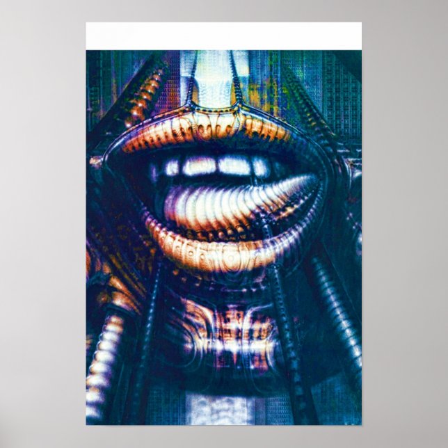 Poster Bouche Alien H R Giger (Devant)