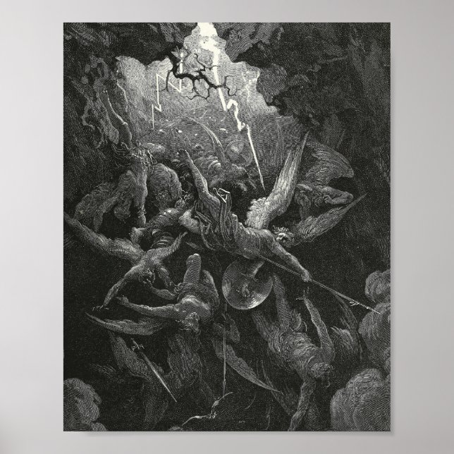 Poster Bouche De L'Enfer Par Gustave Dore (Devant)