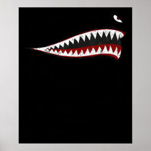 Poster Bouche De Requin Volant Tigers - Cadeaux Pour Amat