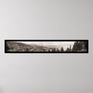 Poster Bouche du fleuve Columbia photo 1914 d'Astoria,