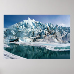 Poster Bouche du glacier Matanuska en Alaska