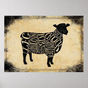 Poster boucherie art imprimerie pavillon de chasse à l'ag