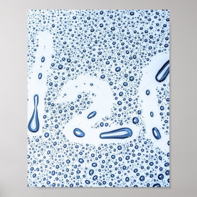 Poster Bouchon d'eau H2O (Devant)
