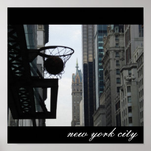 Poster Boucle de basket-ball à New York.