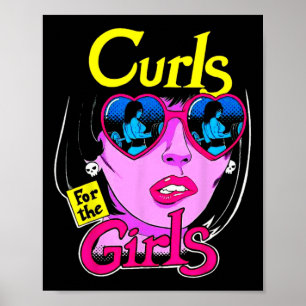 Poster Boucles Drôles Pour Filles Gymnastique Haltérophil