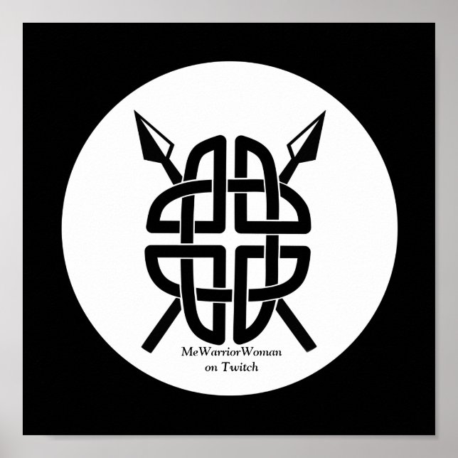 Poster Bouclier celtique, MeWarriorWoman sur Twitch (Devant)