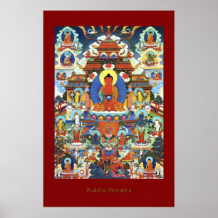 Poster Bouddha Amitabha Série d'affiches d'art religieux