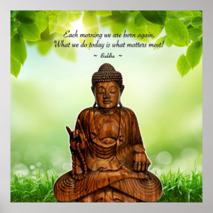 Poster Bouddha - Chaque matin.