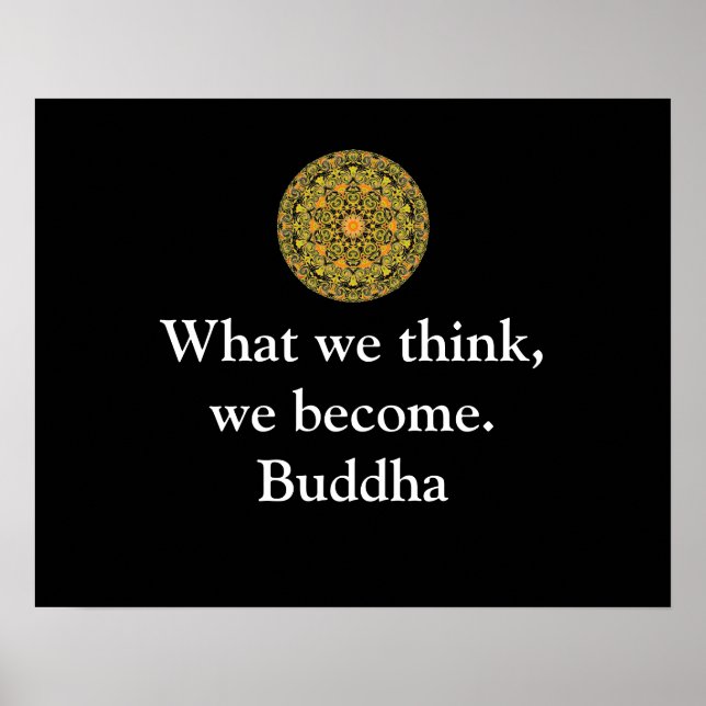 Poster Bouddha cite ce que nous pensons devenir (Devant)