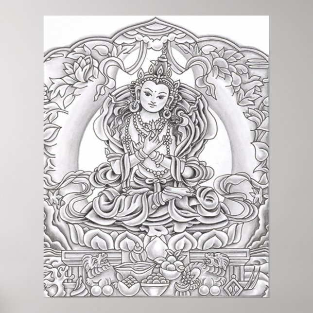 Poster Bouddha de la compassion (Devant)