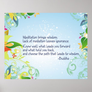 Poster Bouddha de méditation