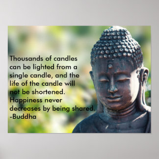 Poster Bouddha "Des milliers de bougies"