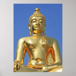 Poster Bouddha d'or Chiang Rai Thaïlande