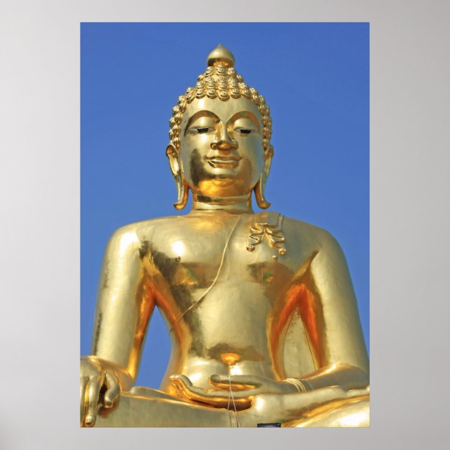 Poster Bouddha d'or Chiang Rai Thaïlande (Devant)