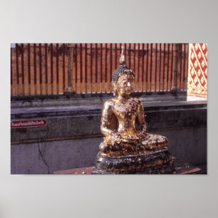 Poster Bouddha Gold Leaf