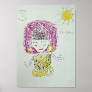 Poster Bouddha Jaune