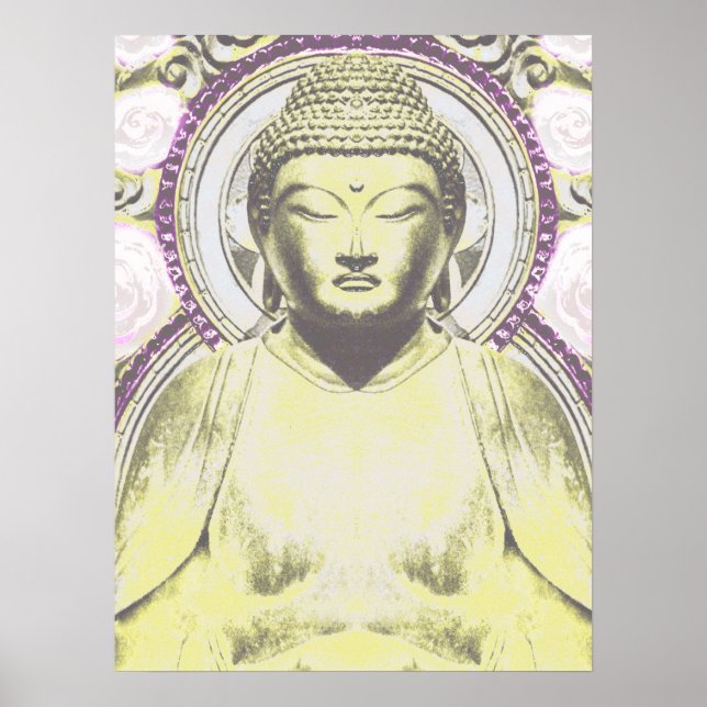 Poster Bouddha mystique dans les tons neutres (Devant)