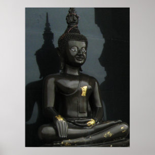 Poster Bouddha noir ... Thaïlande