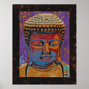 Poster Bouddha Peint, Cadre