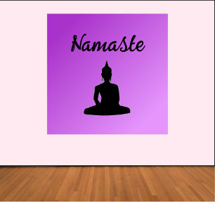 Poster Bouddha pourpre Namaste
