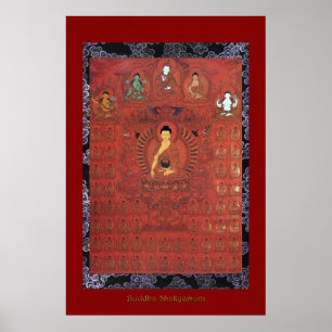 Poster Bouddha Shakyamuni 5 Série d'affiches d'art religi