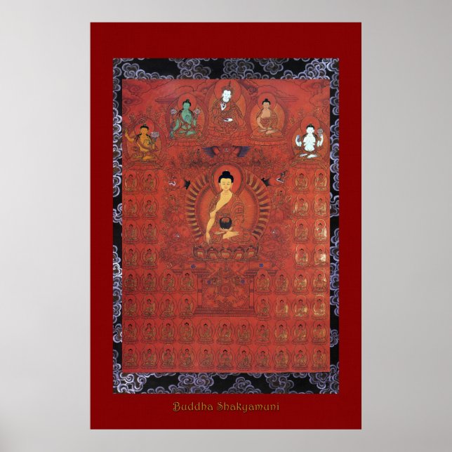 Poster Bouddha Shakyamuni 5 Série d'affiches d'art religi (Devant)