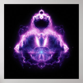 Poster Bouddhabrot Mandelbrot Set Gautama Bouddha