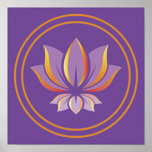 Poster Bouddhisme Fleur Lotus Spiritualité Zen
