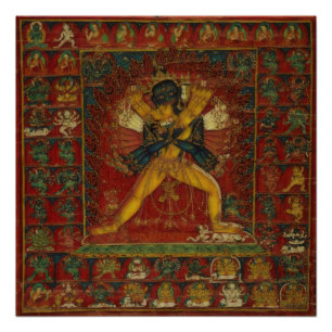 Poster Bouddhisme tibétain Divinité Kalachakra
