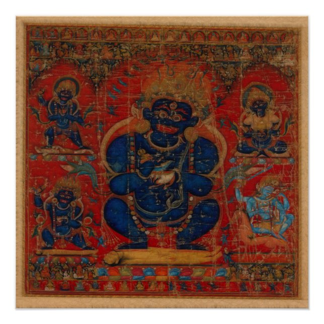 Poster Bouddhisme tibétain Mahakala (Devant)