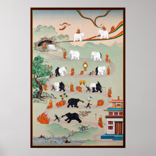 Poster Bouddhiste Neuf Appartements Mentaux Thangka