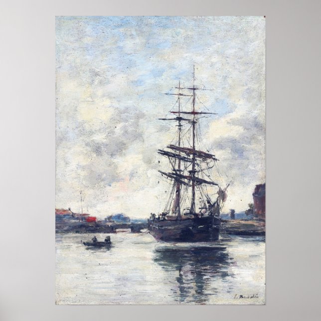 Poster Boudin - Bateau Sur Touques 1888 (Devant)