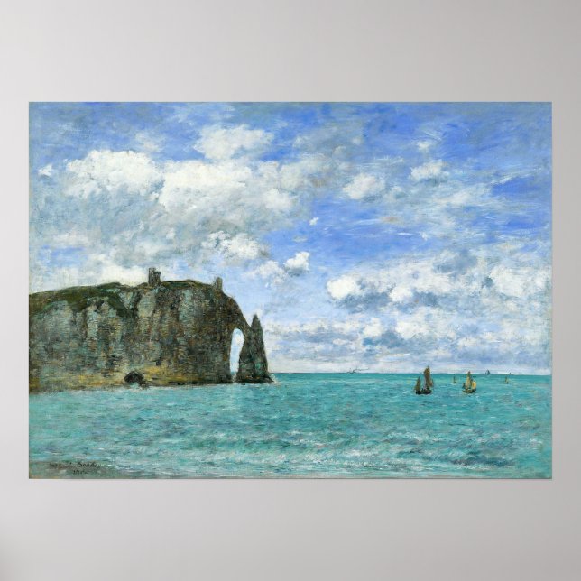 Poster Boudin - Etretat Cliff D'Aval 1890 (Devant)