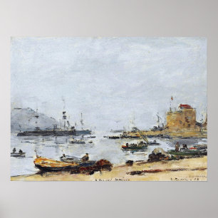 Poster Boudin - Port À Villefranche 1892