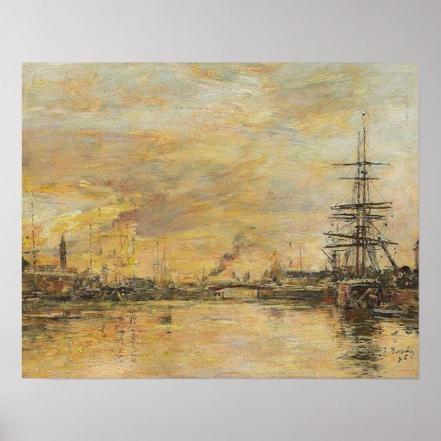 Poster Boudin - Port de Deauville 1886 (Devant)