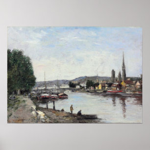 Poster Boudin - Rouen Vue Sur Reine 1895
