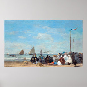 Poster Boudin - Scène Sur La Plage À Trouville, 1863