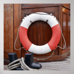 Poster Bouée de sauvetage de bateaux