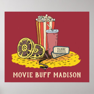 Poster Bouffée de film texte personnalisé