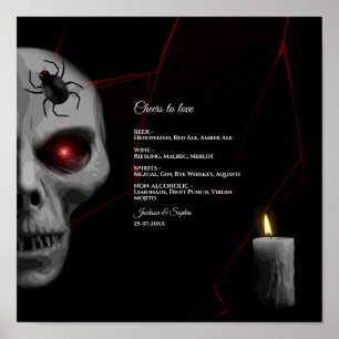 Poster Bougie d'araignée gothique - Halloween Moody foncé