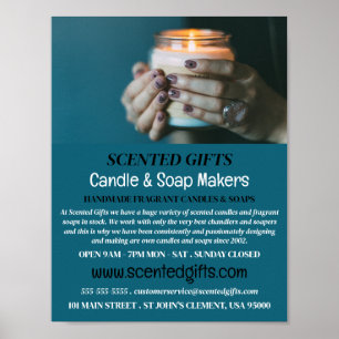 Poster Bougie Jar, bougie et fabricant de savon Publicité