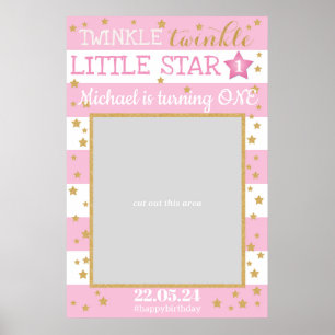 Poster Bougie Photo Anniversaire Twinkle Twinkle Little S