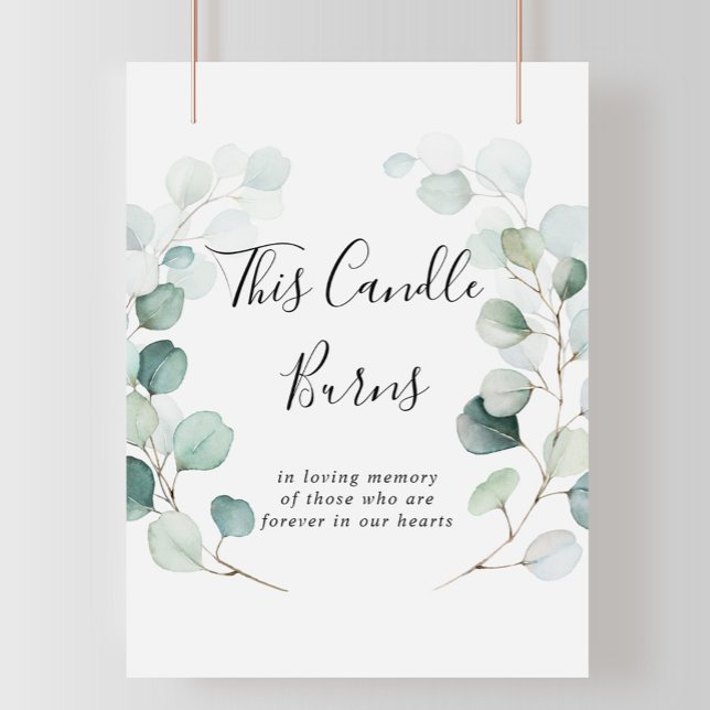 Poster Bougie Verte D'eucalyptus Cette Bougie Brûle Panne (Créateur téléchargé)