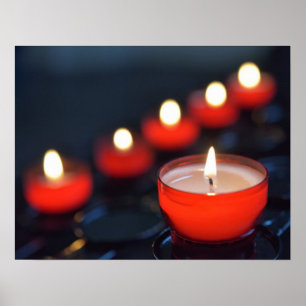Poster Bougies d'église de mise à feu