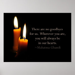 Poster Bougies et citation Ghandi